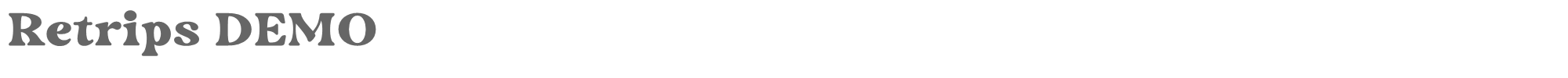 Sample characters Retrips Font